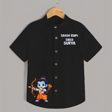 Little Ram Lalla Bow Warrior Shirt - BLACK - 0 - 6 Months Old (Chest 23")
