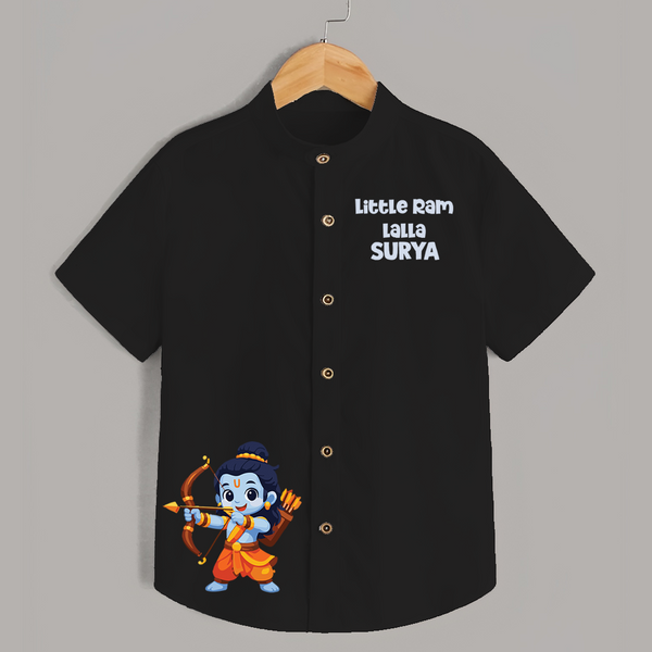 Little Ram Lalla Bow Warrior Shirt - BLACK - 0 - 6 Months Old (Chest 23")