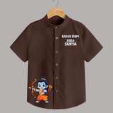 Little Ram Lalla Bow Warrior Shirt - CHOCOLATE BROWN - 0 - 6 Months Old (Chest 23")