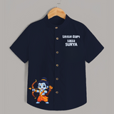 Little Ram Lalla Bow Warrior Shirt - NAVY BLUE - 0 - 6 Months Old (Chest 23")
