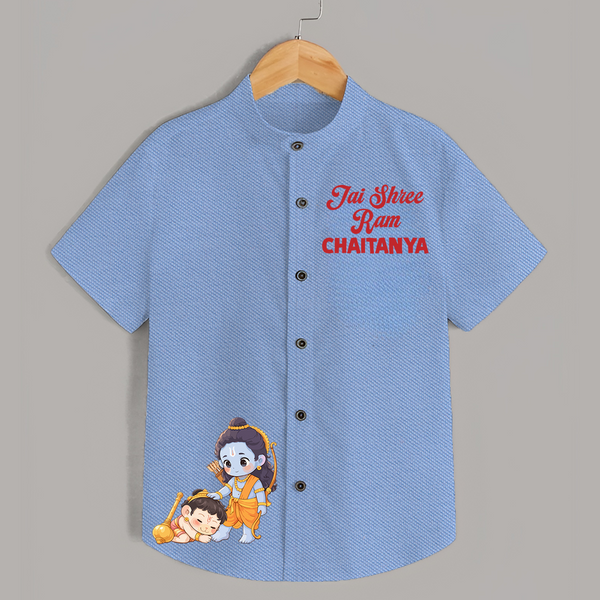 Jai Shree Ram Blessings Shirt - SKY BLUE - 0 - 6 Months Old (Chest 23")