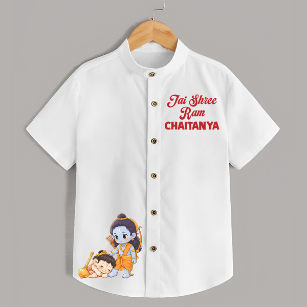 Jai Shree Ram Blessings Shirt - WHITE - 0 - 6 Months Old (Chest 23")