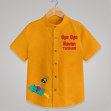 Bye Bye Ravan Dussehra Fun Shirt - CHROME YELLOW - 0 - 6 Months Old (Chest 23")
