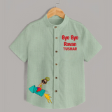 Bye Bye Ravan Dussehra Fun Shirt - MINT GREEN - 0 - 6 Months Old (Chest 23")