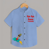 Bye Bye Ravan Dussehra Fun Shirt - SKY BLUE - 0 - 6 Months Old (Chest 23")