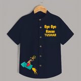 Bye Bye Ravan Dussehra Fun Shirt - NAVY BLUE - 0 - 6 Months Old (Chest 23")
