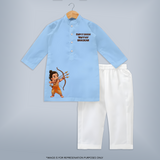 Ram’s Little Warrior Arrow Kurta - BABY BLUE - 3 - 6 Months Old (Chest 24", Kurta Length 14'', Waist 19", Pant Length 14")