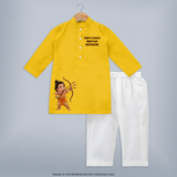 Ram’s Little Warrior Arrow Kurta - CHROME YELLOW - 3 - 6 Months Old (Chest 24", Kurta Length 14'', Waist 19", Pant Length 14")