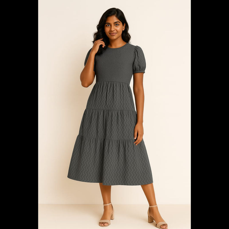 Charcoal Tier Dress