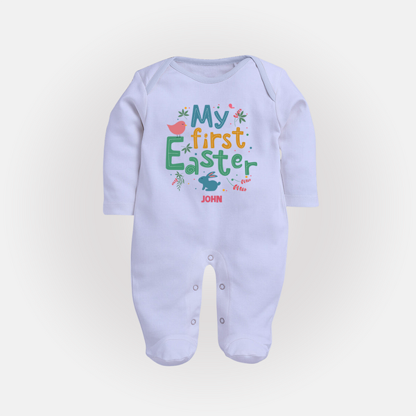 My First Easter – Baby Fullbody suit  - BABY BLUE - New Born (Chest 7.5")