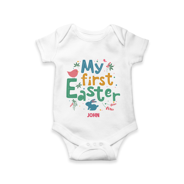 My First Easter – Baby Romper  - WHITE - New Born (Chest 14")