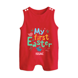 My First Easter – Baby Romper Suit  - RED - New Born (Chest 18")