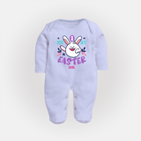 My 1st Easter – Cute Bunny Baby Fullbody suit - BABY BLUE - New Born (Chest 7.5")