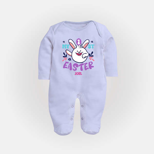 My 1st Easter – Cute Bunny Baby Fullbody suit - BABY BLUE - New Born (Chest 7.5")