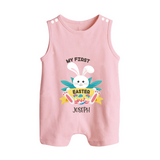 My First Easter – Easter Eggs Baby Romper Suit - BABY PINK - New Born (Chest 18")