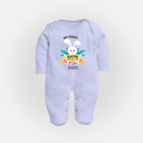 My First Easter – Easter Eggs Baby Fullbody suit - BABY BLUE - New Born (Chest 7.5")