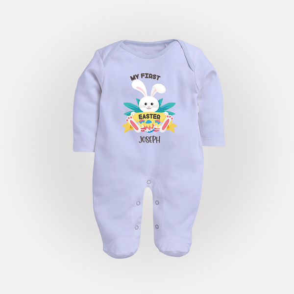 My First Easter – Easter Eggs Baby Fullbody suit - BABY BLUE - New Born (Chest 7.5")