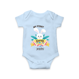 My First Easter – Easter Eggs Baby Romper - BABY BLUE - New Born (Chest 14")