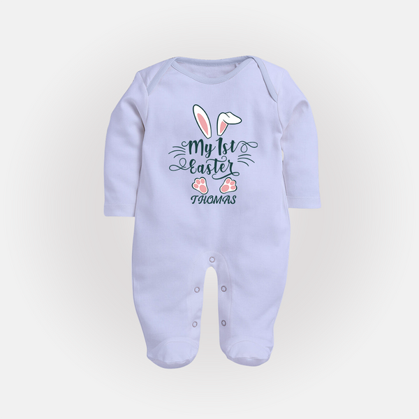 My 1st Easter – Minimal Bunny Baby Fullbody suit - BABY BLUE - New Born (Chest 7.5")