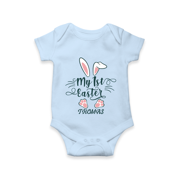 My 1st Easter – Minimal Bunny Baby Romper - BABY BLUE - New Born (Chest 14")