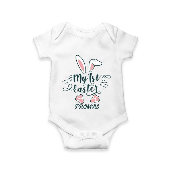 My 1st Easter – Minimal Bunny Baby Romper - WHITE - New Born (Chest 14")