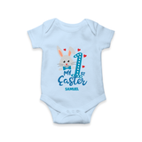 My 1st Easter – Number One Bunny Baby Romper - BABY BLUE - New Born (Chest 14")