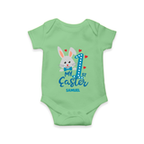 My 1st Easter – Number One Bunny Baby Romper - GREEN - New Born (Chest 14")