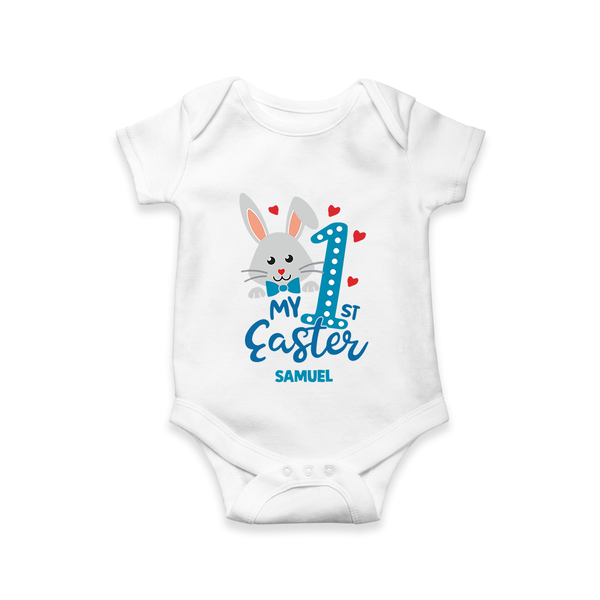 My 1st Easter – Number One Bunny Baby Romper - WHITE - New Born (Chest 14")