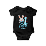 My 1st Easter – Number One Bunny Baby Romper - BLACK - New Born (Chest 14")