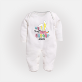 My Easter – Bunny Ears Baby Fullbody suit - WHITE - New Born (Chest 7.5")
