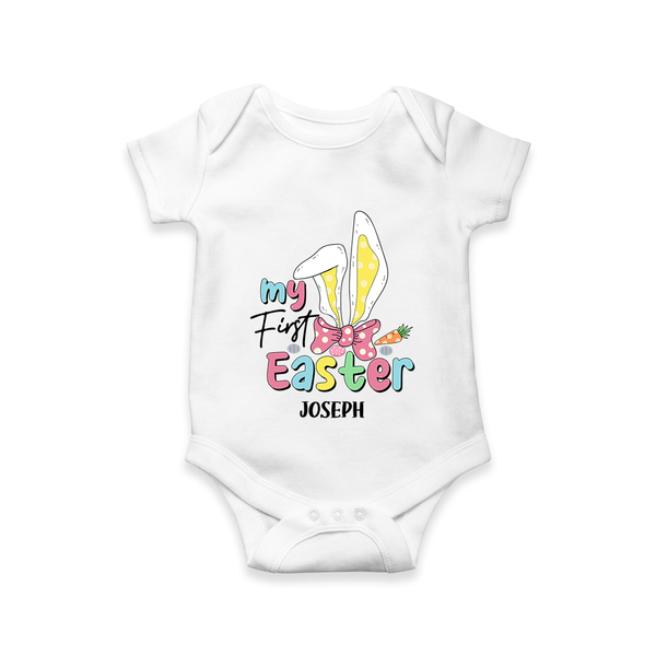 My Easter – Bunny Ears Baby Romper - WHITE - New Born (Chest 14")