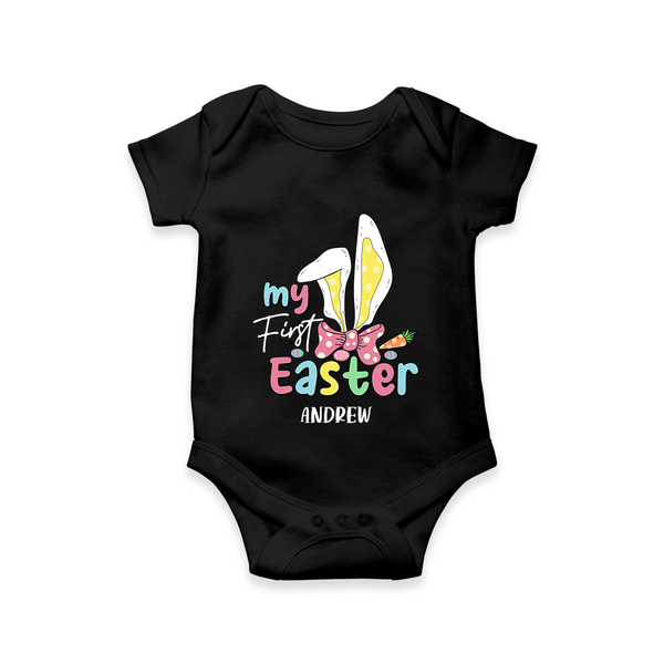 My Easter – Bunny Ears Baby Romper - BLACK - New Born (Chest 14")
