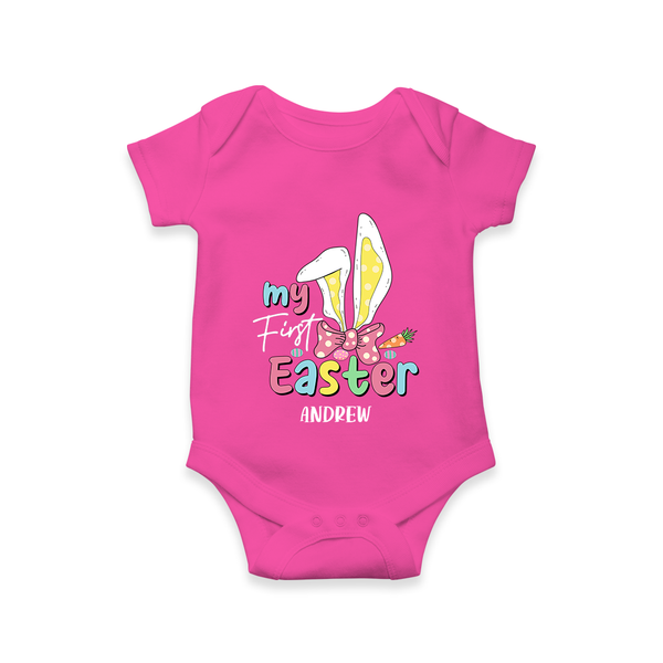 My Easter – Bunny Ears Baby Romper - HOT PINK - New Born (Chest 14")