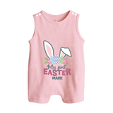 My First Easter – Bunny Ears Baby Romper Suit  - BABY PINK - New Born (Chest 18")