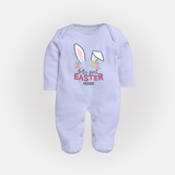 My First Easter – Bunny Ears Baby Fullbody suit  - BABY BLUE - New Born (Chest 7.5")