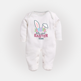 My First Easter – Bunny Ears Baby Fullbody suit  - WHITE - New Born (Chest 7.5")