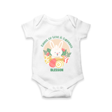 Basket of Love & Surprises – Easter Romper - WHITE - New Born (Chest 14")