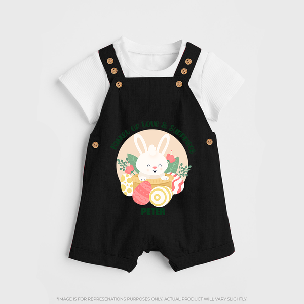 Basket of Love & Surprises – Easter Dungaree - BLACK - 0 - 5 Months Old (Chest 18")