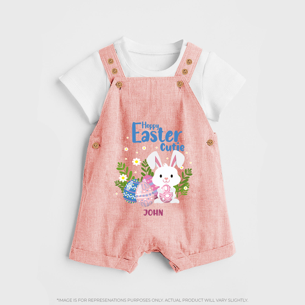 Hoppy Easter Cutie –  Dungaree - PEACH - 0 - 5 Months Old (Chest 18")