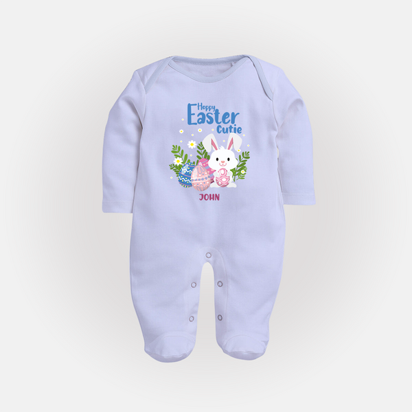 Hoppy Easter Cutie –  Fullbody suit - BABY BLUE - New Born (Chest 7.5")