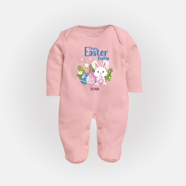 Hoppy Easter Cutie –  Fullbody suit - BABY PINK - New Born (Chest 7.5")