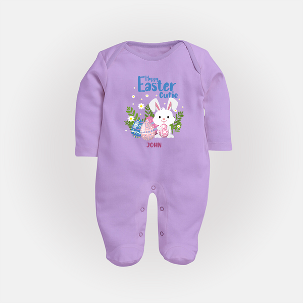 Hoppy Easter Cutie –  Fullbody suit - LILAC - New Born (Chest 7.5")