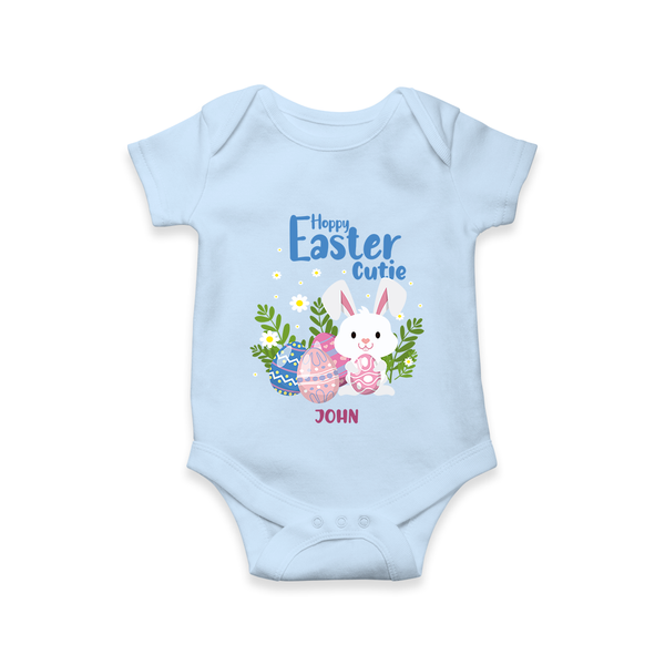 Hoppy Easter Cutie –  Romper - BABY BLUE - New Born (Chest 14")