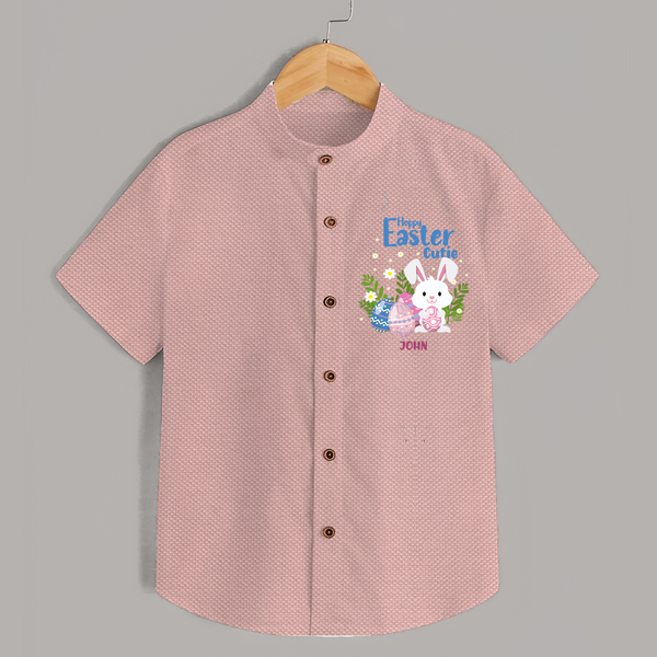 Hoppy Easter Cutie –  Shirt - PEACH - 0 - 6 Months Old (Chest 23")