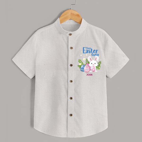 Hoppy Easter Cutie –  Shirt - WHITE - 0 - 6 Months Old (Chest 23")