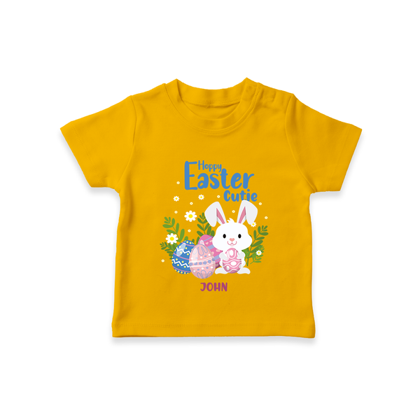 Hoppy Easter Cutie –  T-Shirt - CHROME YELLOW - 0-5 Months Old (Chest 17")