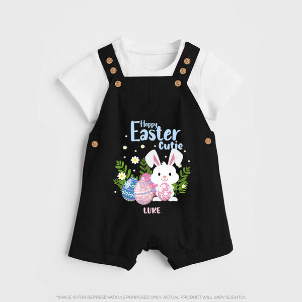 Hoppy Easter Cutie –  Dungaree - BLACK - 0 - 5 Months Old (Chest 18")