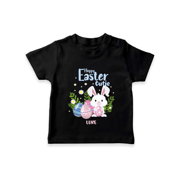 Hoppy Easter Cutie –  T-Shirt - BLACK - 0-5 Months Old (Chest 17")