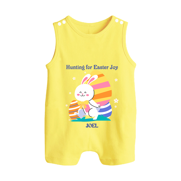 Hunting for Easter Joy –  Romper Suit - PASTEL YELLOW - New Born (Chest 18")