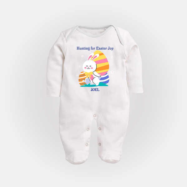 Hunting for Easter Joy –  Fullbody suit - WHITE - New Born (Chest 7.5")